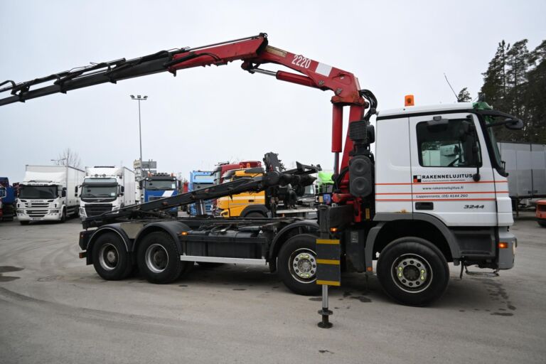 Mercedes-Benz Actros 3244 8x4 Rautajousinen nosturiauto