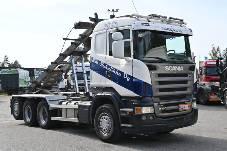 Scania R420 8x4 vaihtolava-auto